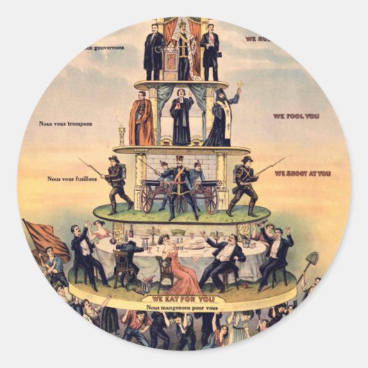 Sticker Rond Pyramid of Capitalist (Devant)