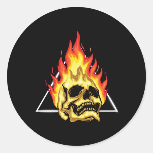 Sticker Rond Pyro Pyrotechnique Fireworks Fire Party Bller cade (Devant)
