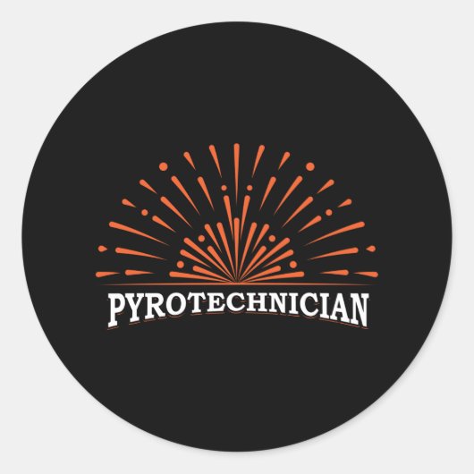 Sticker Rond Pyrotechnicien Équipage Pyrotechnique Fireworks Py (Devant)