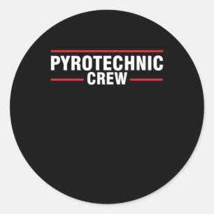 Sticker Rond Pyrotechnicien Pyrotechnicien Pyro Firework Cadeau
