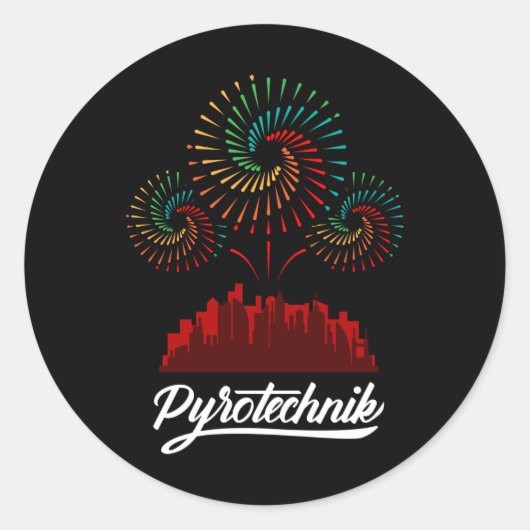 Sticker Rond Pyrotechnie Pyrotechnicien Équipage Pyro Show (Devant)