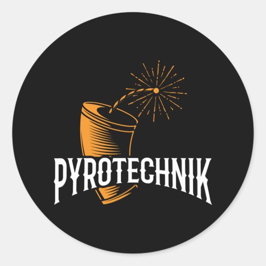 Sticker Rond Pyrotechnie Pyrotechnicien Équipage Pyro Show (Devant)