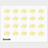 Sticker Rond Python jaune (Feuille)