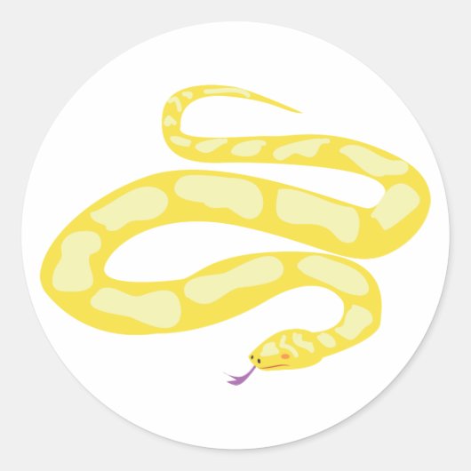 Sticker Rond Python jaune (Devant)