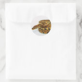 Sticker Rond Python jaune et noir de boule (Sac)