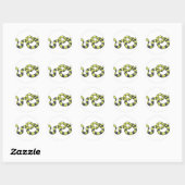 Sticker Rond Python Snake (Feuille)