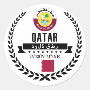 Sticker Rond Qatar
