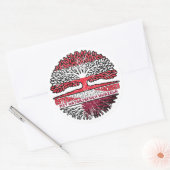 Sticker Rond Qatar Arbre autrichien (Enveloppe)