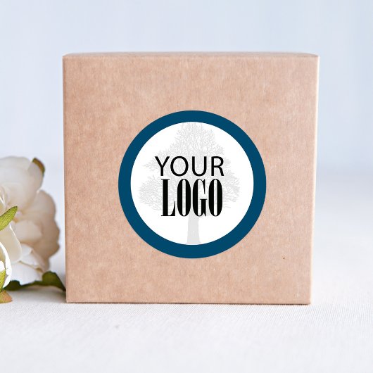 Sticker Rond QR Code Ajouter votre logo simple