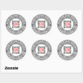 Sticker Rond QR Code Gris Marketing d'entreprise Simple Promo (Feuille)
