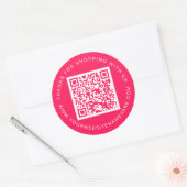 Sticker Rond QR Code Petite entreprise Nom du site Web Diva Pin (Enveloppe)