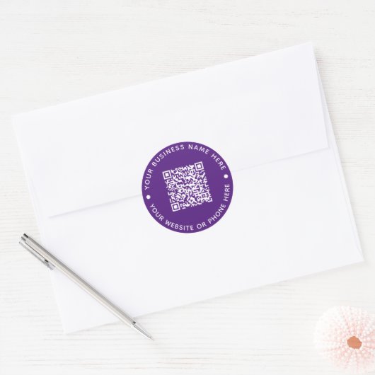 Sticker Rond QR Code Round Business (Enveloppe)