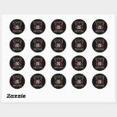 Sticker Rond Qr Trump Dance Code Président Dance Code Noël (Feuille)