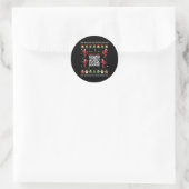 Sticker Rond Qr Trump Dance Code Président Dance Code Noël (Sac)