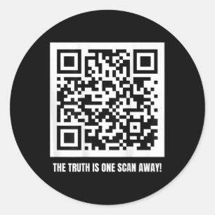 Sticker Rond Qr Trump Dancing Code Merch Uni-adulte, Noir,