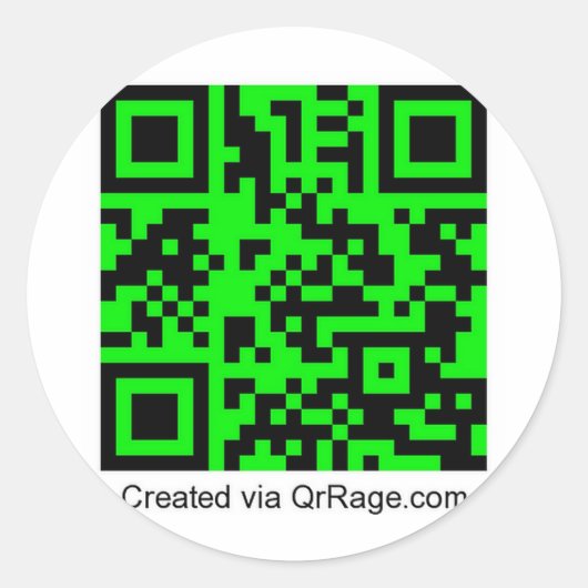 Sticker Rond QrRage.com - Votre code QR personnalisé (Devant)