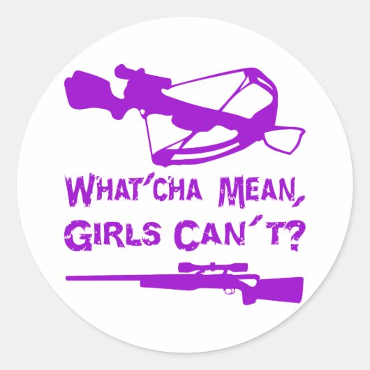Sticker Rond Qu’est-ce que Cha signifie que les filles ne peuve (Devant)