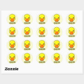 Sticker Rond Quack ! Canard (Feuille)