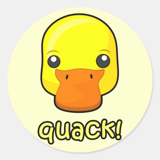 Sticker Rond Quack ! Canard (Devant)