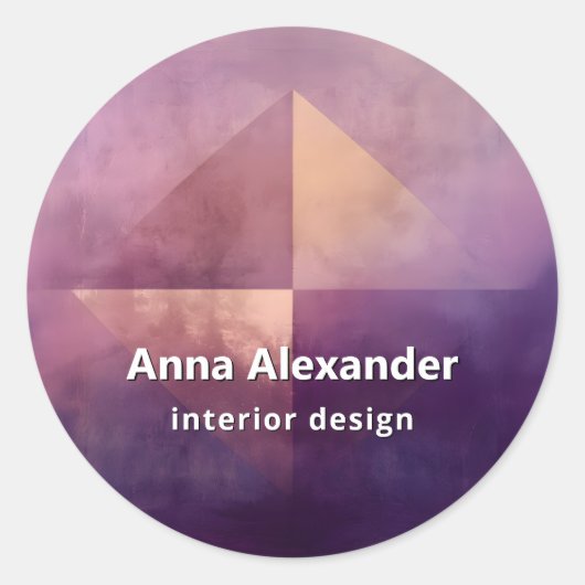 Sticker Rond Quadrant Doux | Design Minimaliste (Devant)