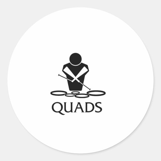 Sticker Rond QUADS - Drums à ténors (Devant)