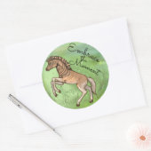 Sticker Rond Quagga "Embrassez le moment" (Enveloppe)