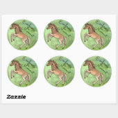 Sticker Rond Quagga "Embrassez le moment" (Feuille)