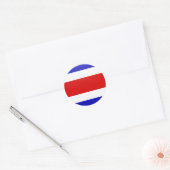 Sticker Rond Qualité Costa Rica Cercle Drapeau (Enveloppe)