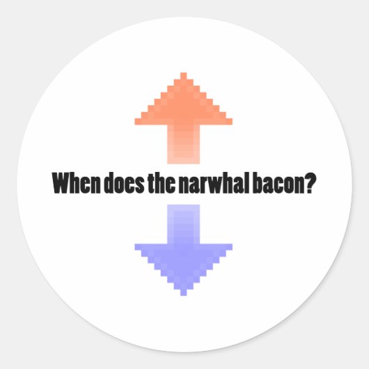 Sticker Rond Quand la balise Narwhal upvote-t-elle la question (Devant)