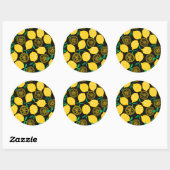 Sticker Rond Quand La Vie Vous Donne Des Citrons Citron Jaune S (Feuille)