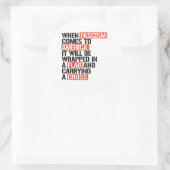 Sticker Rond Quand le fascisme arrive en Amérique (Sac)