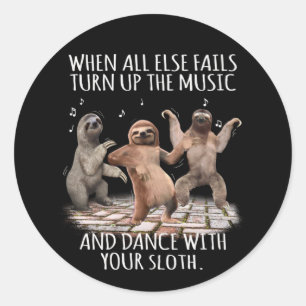 Sticker Rond Quand Tous Les Autres Échoues Montent Votre Musiqu