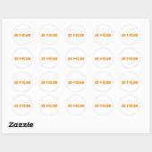 Sticker Rond Quarante cinq dollars (Feuille)