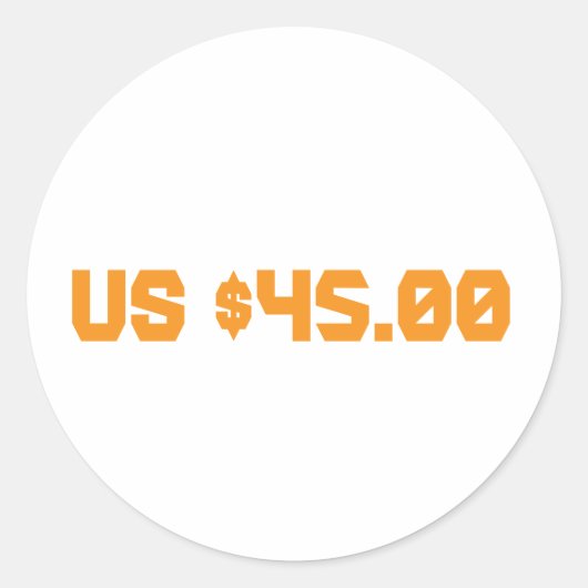 Sticker Rond Quarante cinq dollars (Devant)