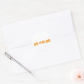 Sticker Rond Quarante cinq dollars (Enveloppe)