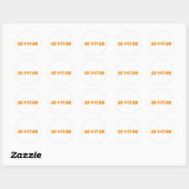 Sticker Rond Quarante-sept dollars (Feuille)