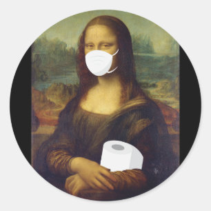 Sticker Rond Quarantine Mona Lisa