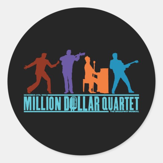 Sticker Rond Quartet de millions de dollars sur scène (Devant)