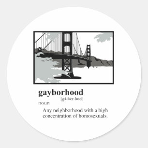 Sticker Rond quartier gay