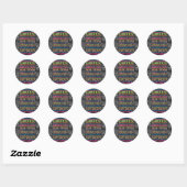 Sticker Rond Quartiers NYC Arc-en-ciel (Feuille)