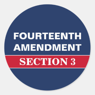 Sticker Rond Quatorzième amendement Article 3 Constitution