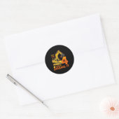 Sticker Rond Quatre 4ans 4e anniversaire Construction Garçon 4 (Enveloppe)