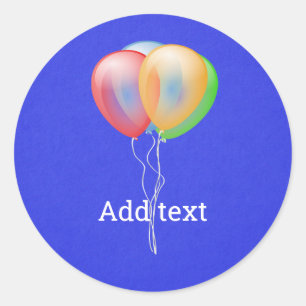 Sticker Rond Quatre ballons modèle,