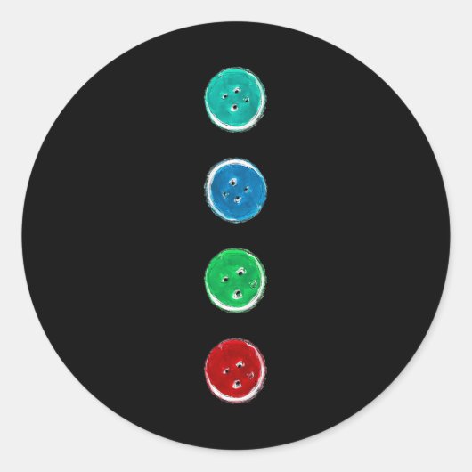 Sticker Rond Quatre boutons Super Blue Chat Fun Halloween Perso (Devant)