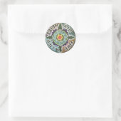 Sticker Rond Quatre éléments Sun Mandala (Sac)