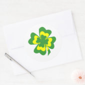 Sticker Rond Quatre feuilles de trèfle (Enveloppe)