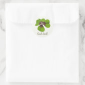 Sticker Rond Quatre feuilles Lucratif Jour de la Saint Patrick  (Sac)