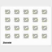 Sticker Rond Quatre pattes (Feuille)