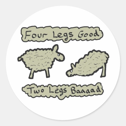 Sticker Rond Quatre pattes (Devant)