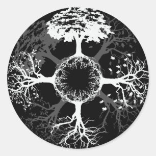 Sticker Rond Quatre saisons